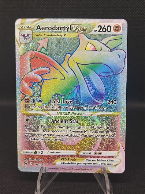 Pokemon Aerodactyl Vstar Lost Origin 199 196 Secret Rainbow Rare NM EBay