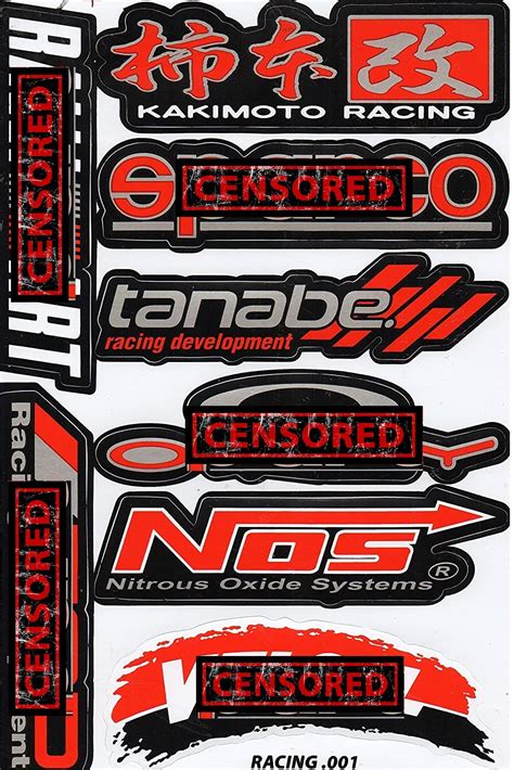 Car Racing Logo Stickers