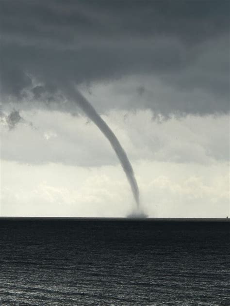Waterspout spotted as storms move into the Pamlico Sound