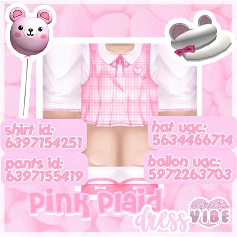 Four Detailed Pink Kawaii Roblox Outfits With Matching Hats And