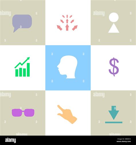 Line Icons Set With Flat Design Elements Of Business People