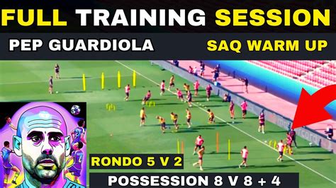 🎯pep Guardiola Warm Up And Saq Drills Possession Games2023 Youtube