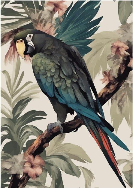 Premium Vector Tropical Parrot Artwork