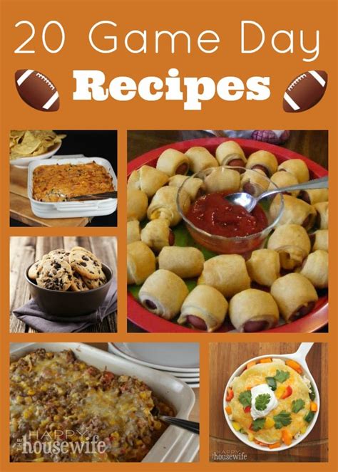 20 Game Day Recipes The Happy Housewife™ Cooking