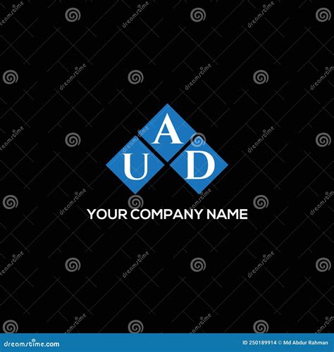 UAD Letter Logo Design on BLACK Background. UAD Creative Initials Letter Logo Concept Stock ...