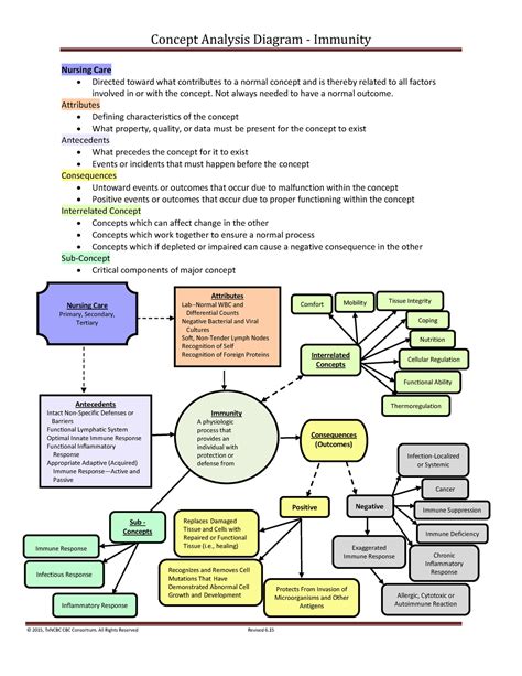 Immunity Concept Analysis Diagram Concept Analysis Diagram