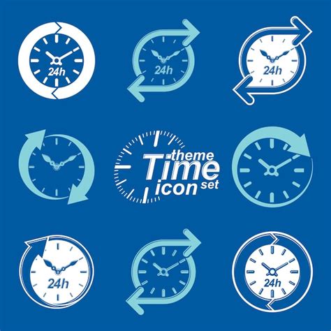 Premium Vector Set Of Graphic Web Vector 24 Hours Timers Around The