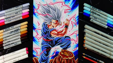 Drawing Beast Gohan In Real Time Youtube