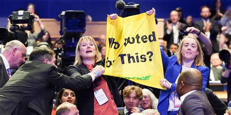 The Greenpeace Protester Who Disrupted Liz Trusss Speech Was Thanked