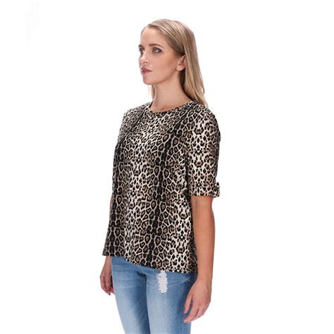 Leopard Blank T Shirt Custom Womens T Shirts And Singlets Design Your