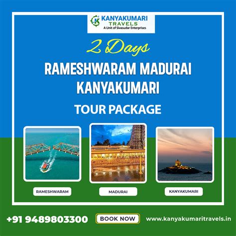 Two Days Rameshwaram Madurai Kanyakumari Sightseeing - Kanyakumari Travels