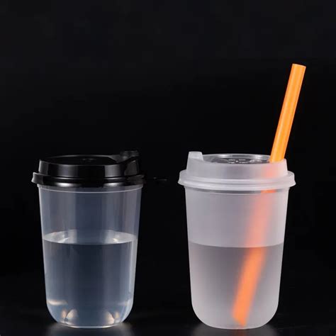 U Shape Pp Plastic Inject Hot Or Cold Drink Coffee Cups With Lids