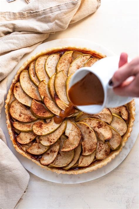 Caramel Apple Tart Apple Pie Filling In A Tart Crust And Homemade Caramel