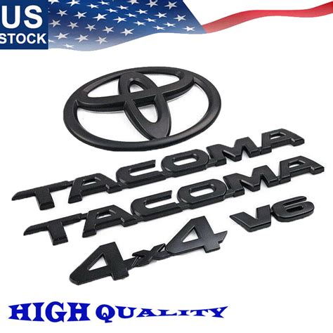 For 2016 2018 Toyota Tacoma Matte Black Door Emblem Decal Badge