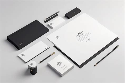 Premium Photo Customizable Stationery Set Mockup Showcase Brand