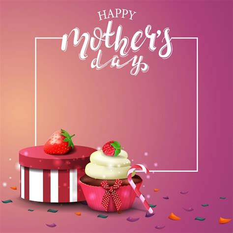 Premium Vector | Happy mother's day greeting pink card