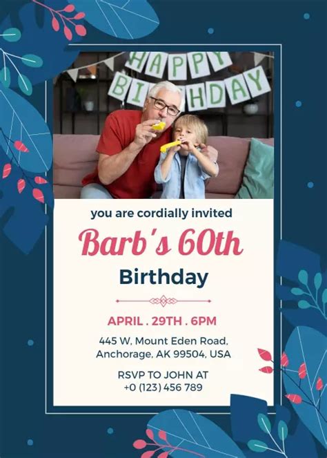 15 Free 60th Birthday Invitation Templates Photoadking