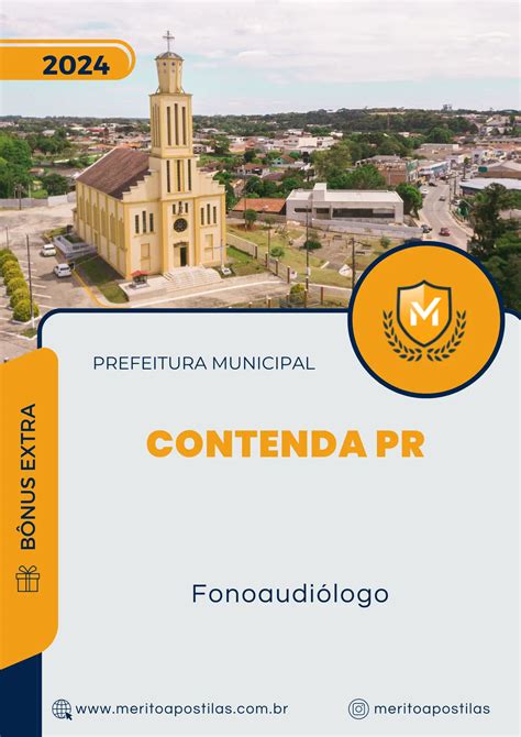 Apostila Fonoaudiólogo Prefeitura de Contenda PR 2024 Mérito Apostilas