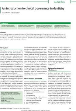 An Introduction To Clinical Governance In Dentistry Nature