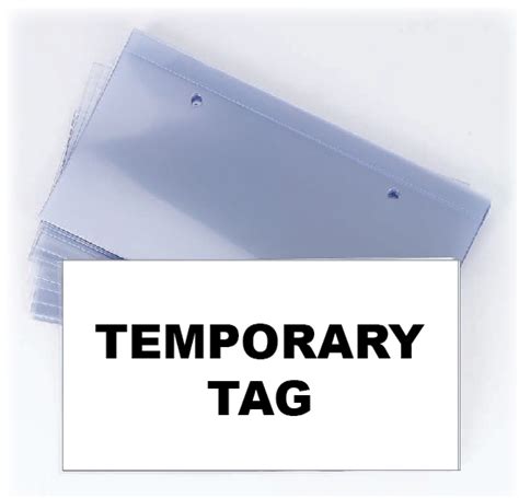 temporary tag protector  transit plate protector