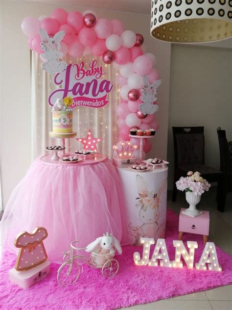 Tierna Decoracion Baby Shower Hermosa Tematica De Conejita Para La