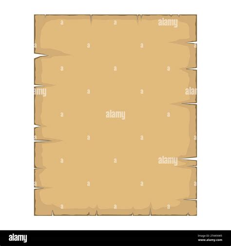 Parchment. Blank old papyrus paper cartoon isolated on white background ...