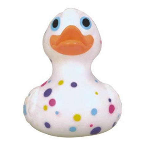 Custom Rubber Polka Dot Duck Toy