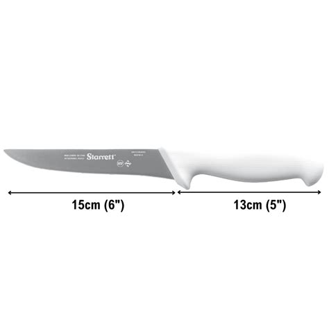 Faca Para Desossa Reta Larga 15cm 6 Branca Starrett BKW103 6