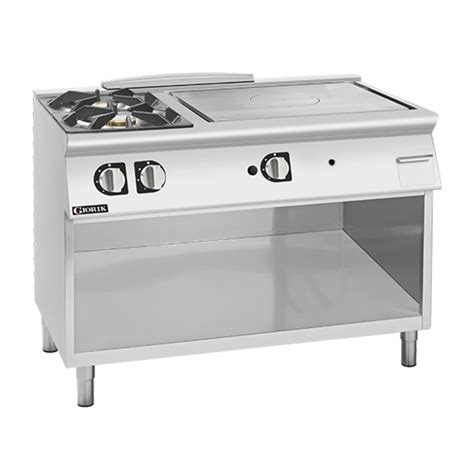 Giorik 700 Series 1200mm Wide Combination Solid Top And Gas Burner On