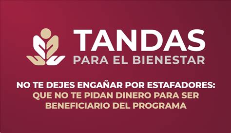 Tandas para el Bienestar es un programa gratuito Secretaría de