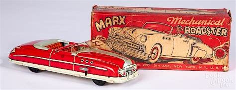 Marx Tin Lithograph Wind Up Mechanical Roadster Sold At Auction On 9th