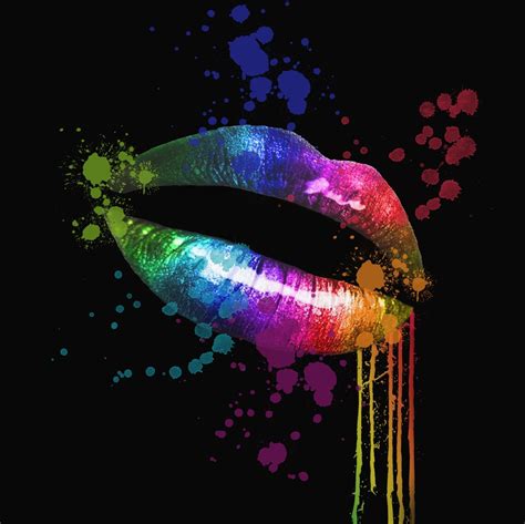 Arco iris imprimir labios ORGULLO LGBT decoración del Etsy