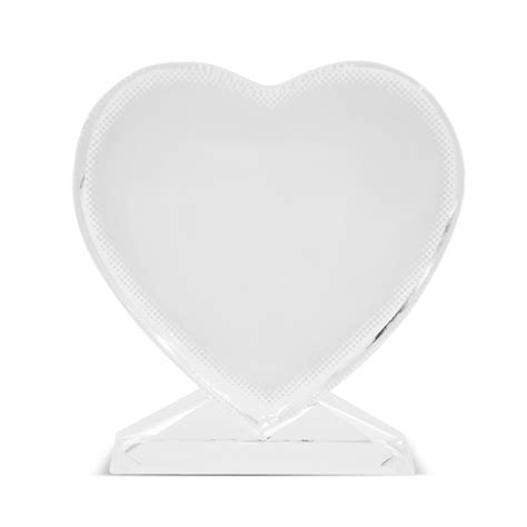 China Custom Heart Shaped Sublimation Crystals Glass For Couple Photos