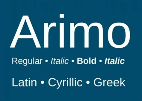 Arimo Font Family - Fontspace.io