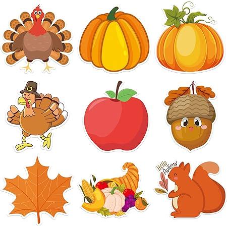 Amazon Pcs Double Sided Turkey Pumpkin Autumn Leaves Acorn Cut