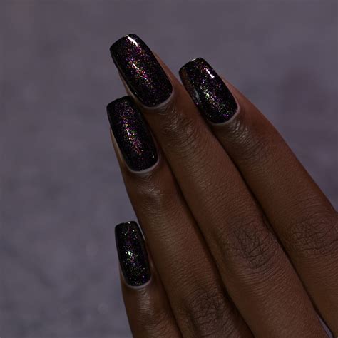 Cursed Festive Black Shimmer Nail Polish By Ilnp