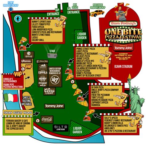 Festival Map – Dave Portnoy's One Bite Pizza Fest 2024