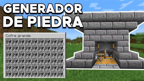 Generador De Piedra Cobblestone Java Y Bedrock Tutorial Minecraft 1