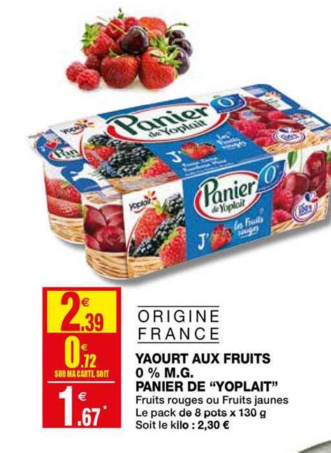 Offre Yaourt Aux Fruits M G Panier De Yoplait Chez Coccinelle Express