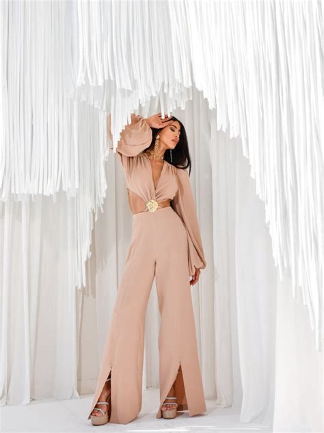 Calça Pantalona Gretta Nude Voga Brand