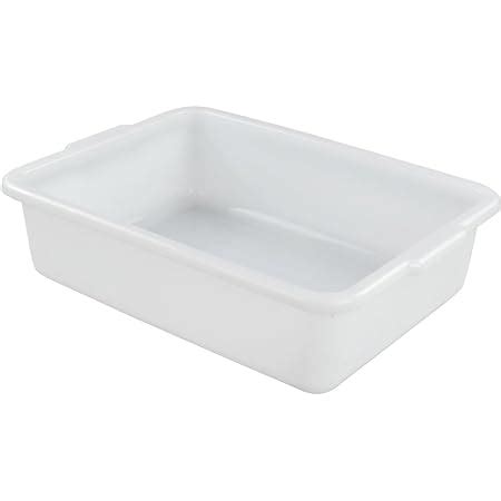 Fosly Lot De 4 Bassine Cuvette Plastique Blanche Rectangulaires