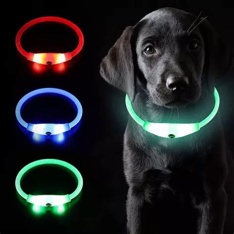 Collares Para Perros Luz Led Recargable Luminoso Mascota Meses Sin