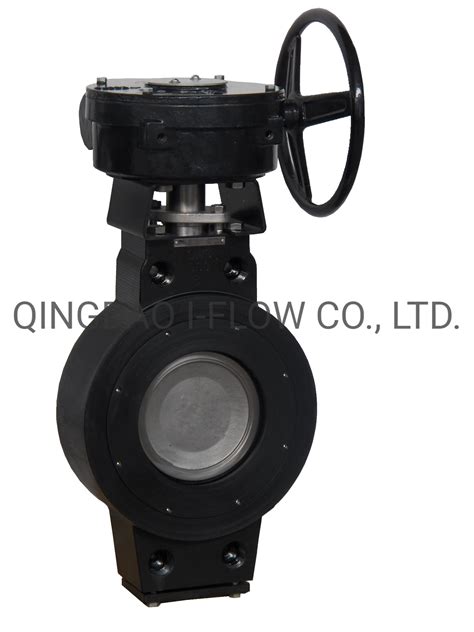 Wafer Type Lugged Ductile Iron Solenoid Pneumatic Actuator Epdm Lined