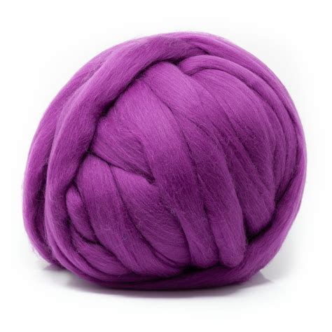 Merino Wool Roving Micron Eggplant Fibrecraft