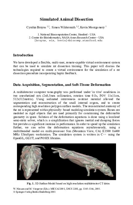 (PDF) Simulated Animal Dissection | Simon Wildermuth - Academia.edu