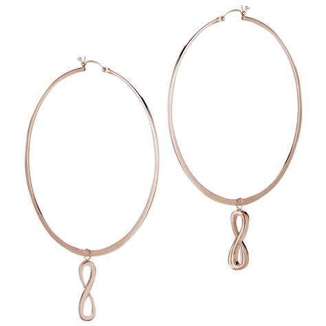 Karat Rose Gold Vermeil Blossom Small Hoop Dangle Earrings For Sale