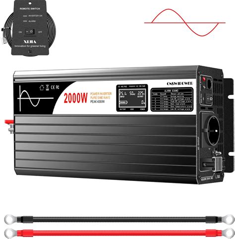 DATOUBOSS Wechselrichter 12v Auf 230v 2000W 4000W Reiner Sinus