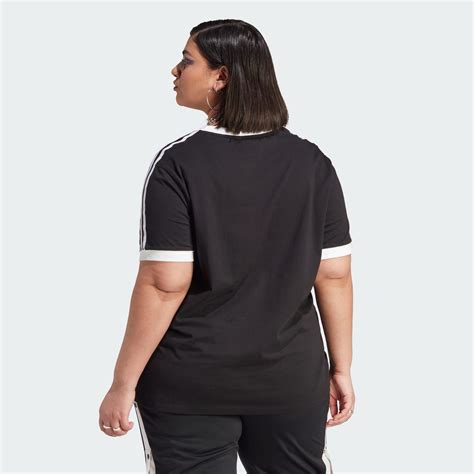 Adidas Adicolor Classics 3 Stripes Tee Plus Size Black Adidas Uae