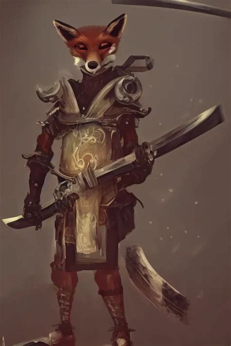 Anthropomorphic Fox Wielding Dual Blades Wearing Stable Diffusion