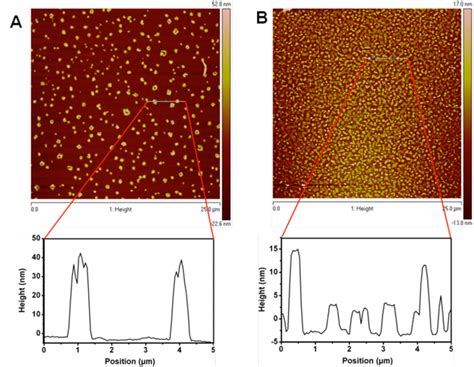 Figure S1 Afm Images 25 µm X 25 µm With Line Profiles Of 15 Nm